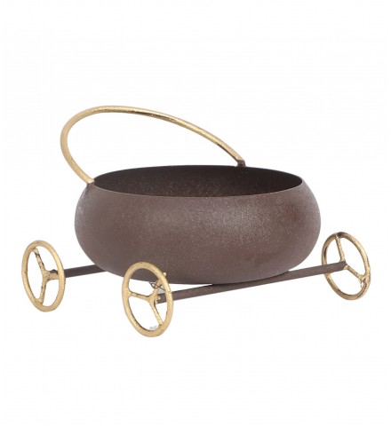 Round Bowl Snacks Platter With Wheels